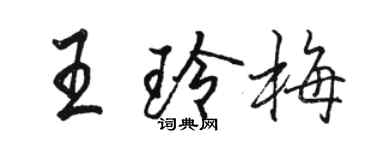 駱恆光王玲梅行書個性簽名怎么寫