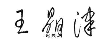 駱恆光王晶津草書個性簽名怎么寫