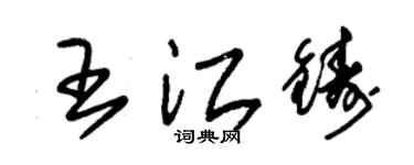 朱錫榮王江鑄草書個性簽名怎么寫