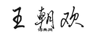 駱恆光王朝歡行書個性簽名怎么寫