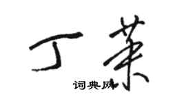 駱恆光丁茉草書個性簽名怎么寫