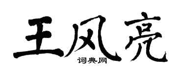 翁闓運王風亮楷書個性簽名怎么寫