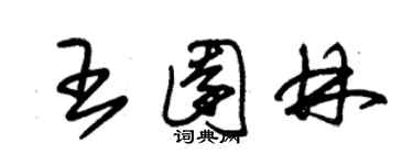 朱錫榮王園林草書個性簽名怎么寫