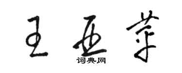 駱恆光王亞苹草書個性簽名怎么寫