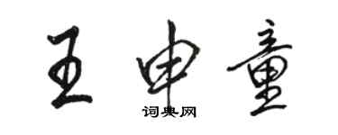 駱恆光王申童行書個性簽名怎么寫