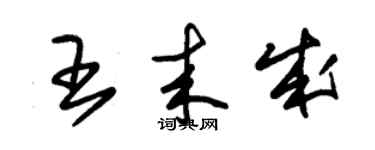 朱錫榮王來成草書個性簽名怎么寫