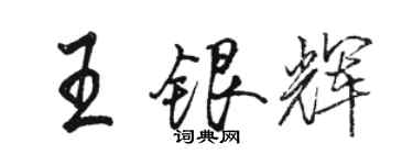 駱恆光王銀輝行書個性簽名怎么寫
