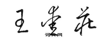 駱恆光王愛莊草書個性簽名怎么寫