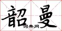 周炳元韶曼楷書怎么寫