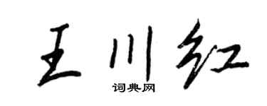 王正良王川紅行書個性簽名怎么寫