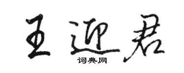 駱恆光王迎君行書個性簽名怎么寫