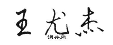 駱恆光王尤傑行書個性簽名怎么寫