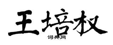 翁闓運王培權楷書個性簽名怎么寫