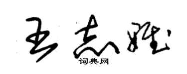 朱錫榮王志雅草書個性簽名怎么寫
