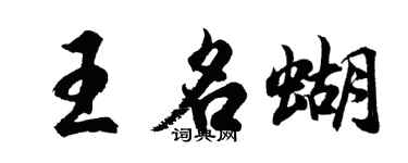 胡問遂王名蝴行書個性簽名怎么寫