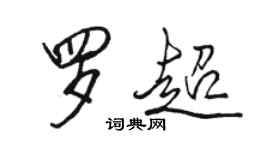 駱恆光羅超行書個性簽名怎么寫