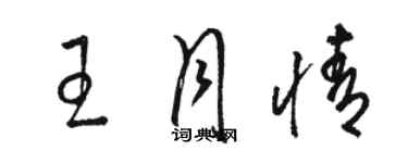 駱恆光王月情草書個性簽名怎么寫