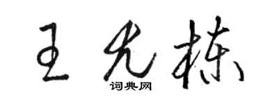 駱恆光王尤棟草書個性簽名怎么寫