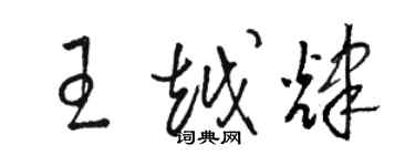 駱恆光王越輝草書個性簽名怎么寫