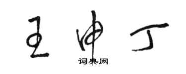 駱恆光王申丁草書個性簽名怎么寫