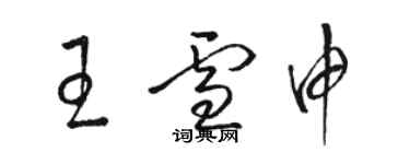 駱恆光王雪申草書個性簽名怎么寫