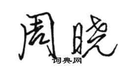 駱恆光周曉行書個性簽名怎么寫