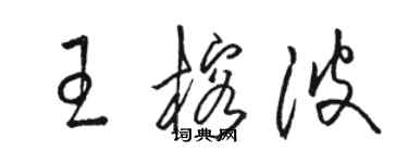 駱恆光王榕波草書個性簽名怎么寫