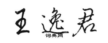 駱恆光王逸君行書個性簽名怎么寫