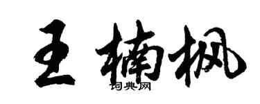 胡問遂王楠楓行書個性簽名怎么寫