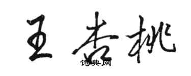 駱恆光王杏桃行書個性簽名怎么寫