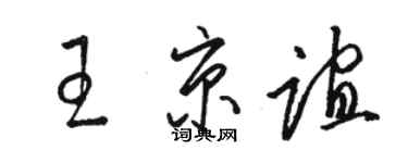 駱恆光王京誼草書個性簽名怎么寫