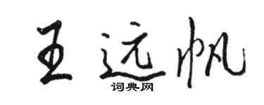 駱恆光王遠帆行書個性簽名怎么寫