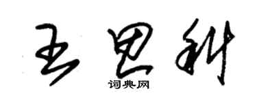 朱錫榮王思科草書個性簽名怎么寫