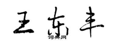 曾慶福王東豐行書個性簽名怎么寫