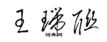 駱恆光王瑞聯草書個性簽名怎么寫