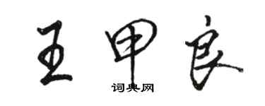 駱恆光王甲良行書個性簽名怎么寫