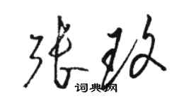 駱恆光張玫草書個性簽名怎么寫