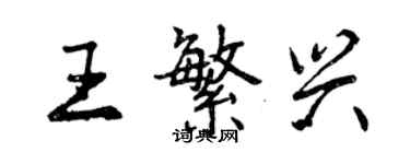 曾慶福王繁興行書個性簽名怎么寫