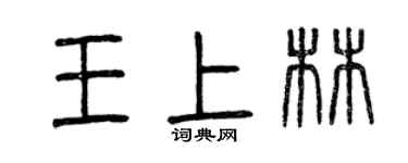 曾慶福王上林篆書個性簽名怎么寫