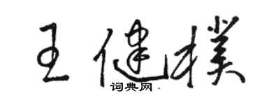 駱恆光王健朴草書個性簽名怎么寫