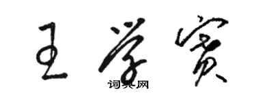 駱恆光王學賽草書個性簽名怎么寫