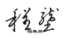 駱恆光程壟草書個性簽名怎么寫