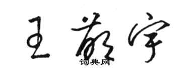 駱恆光王萌宇草書個性簽名怎么寫