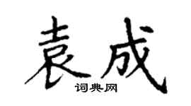 丁謙袁成楷書個性簽名怎么寫