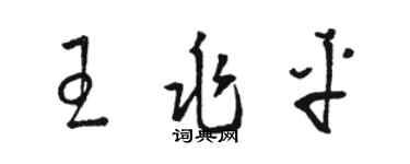 駱恆光王兆平草書個性簽名怎么寫