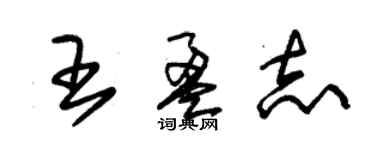 朱錫榮王盈志草書個性簽名怎么寫