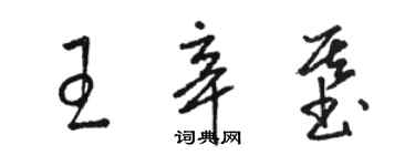 駱恆光王辛基草書個性簽名怎么寫