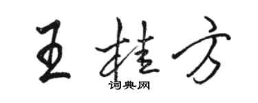 駱恆光王桂方行書個性簽名怎么寫