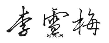 駱恆光李雪梅行書個性簽名怎么寫