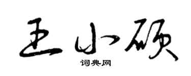 曾慶福王小碩草書個性簽名怎么寫